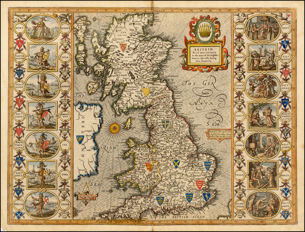 67-British Isles Map By John Speed