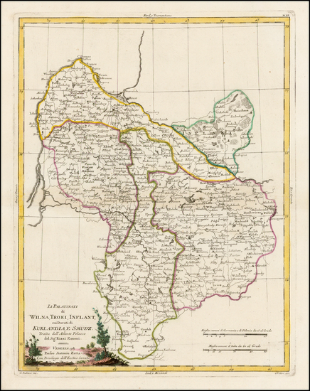 55-Poland and Baltic Countries Map By Antonio Zatta