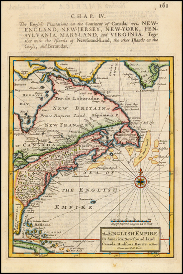 77-United States and Canada Map By Herman Moll