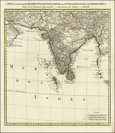 99-India and Central Asia & Caucasus Map By Covens & Mortier