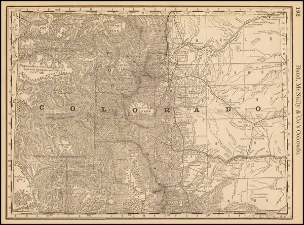 83-Plains and Rocky Mountains Map By Rand McNally & Company