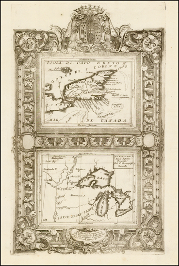 94-Midwest, Plains and Canada Map By Vincenzo Maria Coronelli