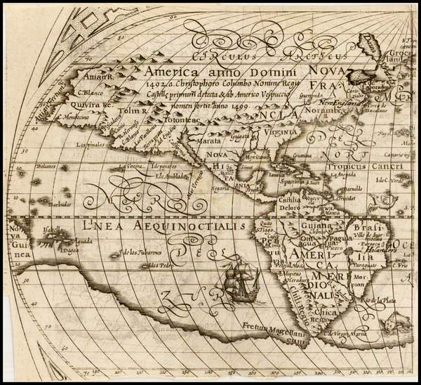 27-North America and South America Map By Ephraim Pagitt