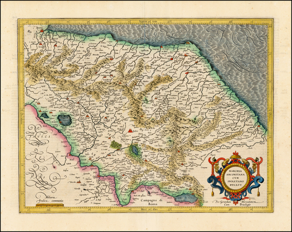 74-Italy Map By  Gerard Mercator