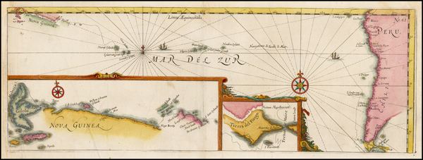 84-South America, Pacific, Australia and Oceania Map By Réne Augustin Constantin De Rennevi