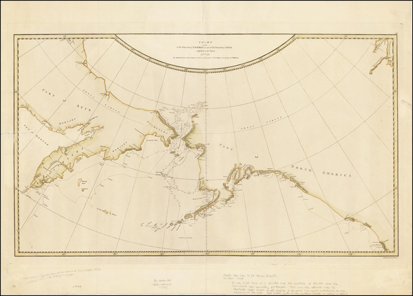 28-Alaska, Pacific, Russia in Asia and Canada Map By James Cook