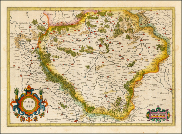 81-Czech Republic & Slovakia Map By  Gerard Mercator