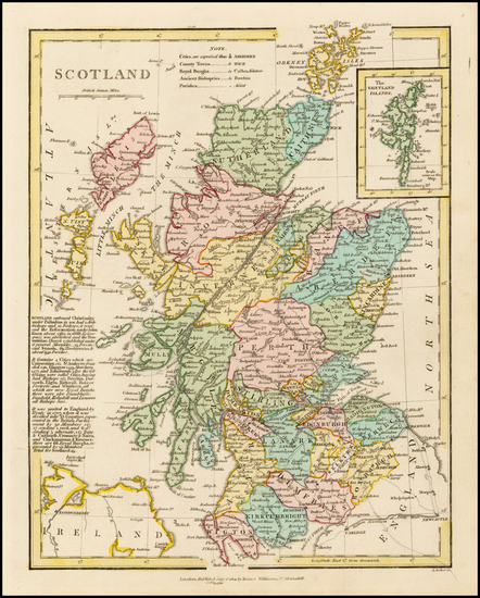 54-Scotland Map By Robert Wilkinson