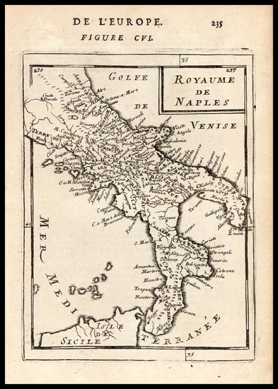 50-Europe and Italy Map By Alain Manesson Mallet