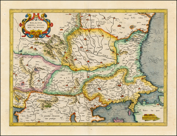 94-Romania and Balkans Map By  Gerard Mercator