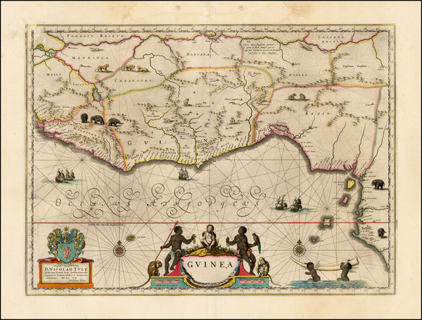 48-West Africa Map By Willem Janszoon Blaeu