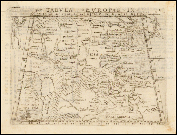 16-Balkans, Turkey and Greece Map By Giacomo Gastaldi