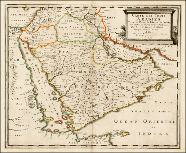 83-Middle East Map By Pierre Mariette - Nicolas Sanson