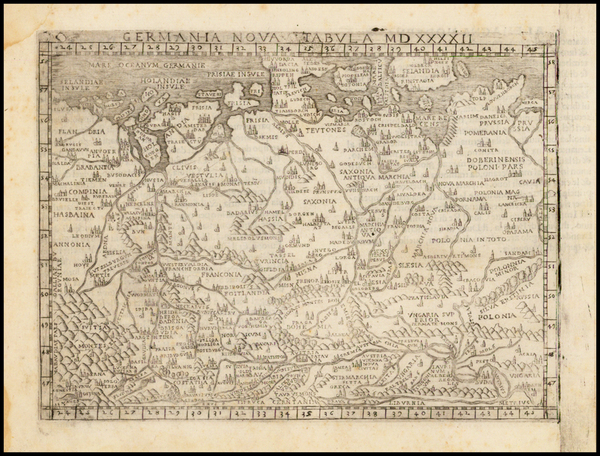 67-Netherlands, Poland, Hungary, Baltic Countries, Scandinavia and Germany Map By Giacomo Gastaldi