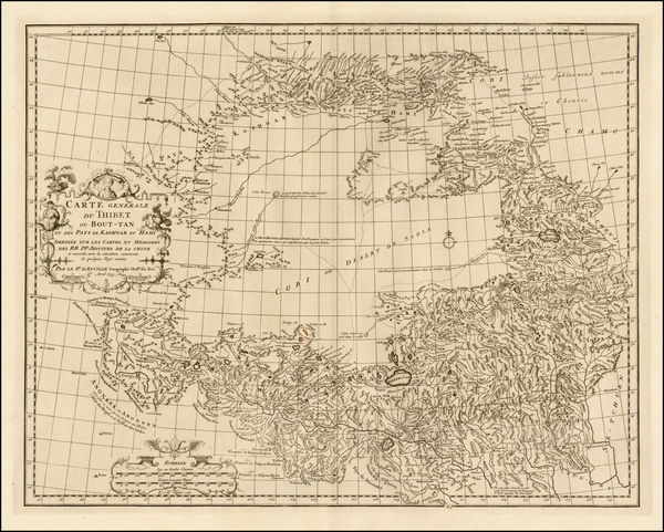 30-Central Asia & Caucasus Map By Jean-Baptiste Bourguignon d'Anville