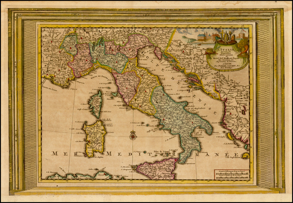 30-Italy Map By Pieter van der Aa