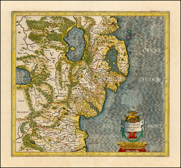 44-Ireland Map By  Gerard Mercator