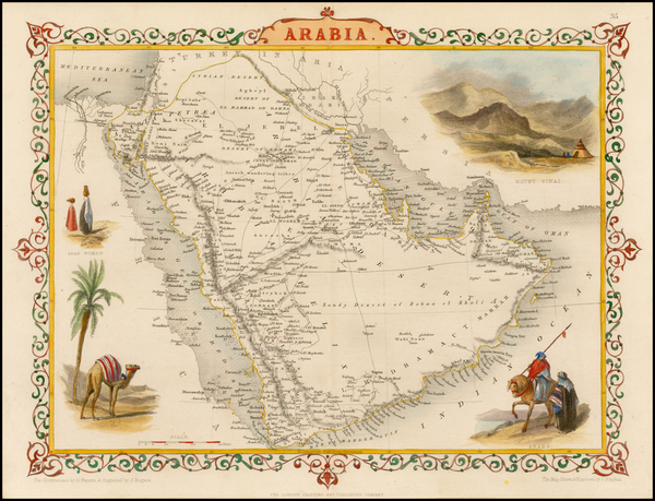 38-Middle East Map By John Tallis