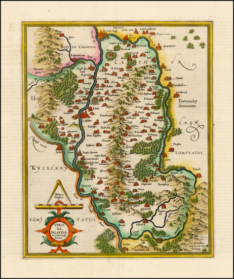 0-Ireland Map By  Gerard Mercator