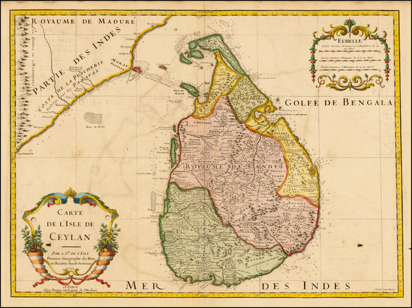 93-India and Other Islands Map By Guillaume De L'Isle