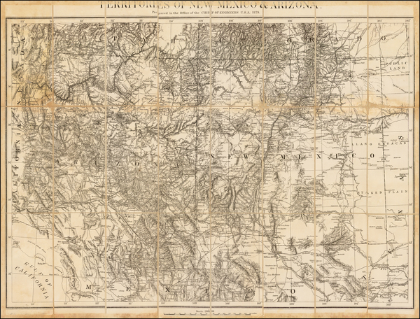 9-Southwest, Arizona, New Mexico and California Map By United States Bureau of Topographical Engi