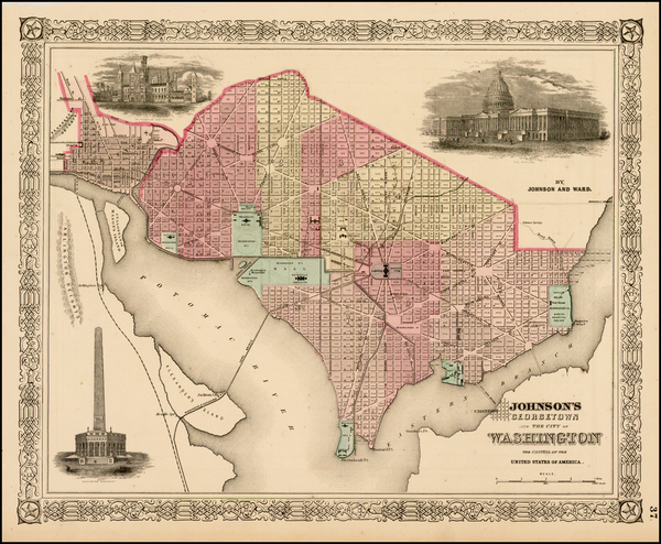 32-Mid-Atlantic Map By Benjamin P Ward  &  Alvin Jewett Johnson