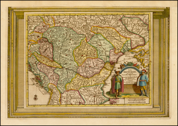 80-Hungary Map By Pieter van der Aa