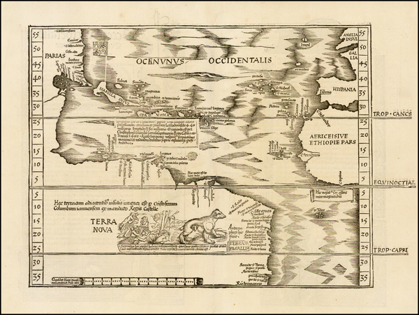 30-Atlantic Ocean, North America, South America and America Map By Lorenz Fries