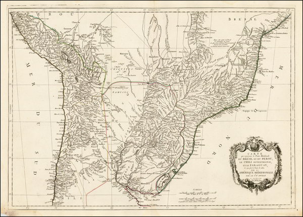 100-South America, Chile, Brazil and Paraguay & Bolivia Map By Paolo Santini