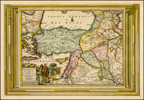 68-Turkey, Middle East, Turkey & Asia Minor and Balearic Islands Map By Pieter van der Aa