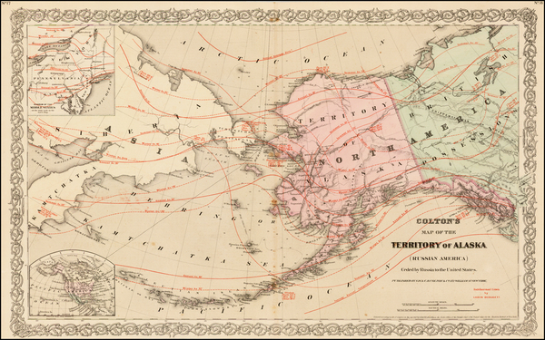 58-Alaska Map By G.W.  & C.B. Colton