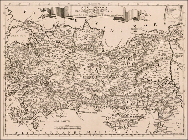 19-Cyprus and Turkey & Asia Minor Map By Giacomo Cantelli da Vignola