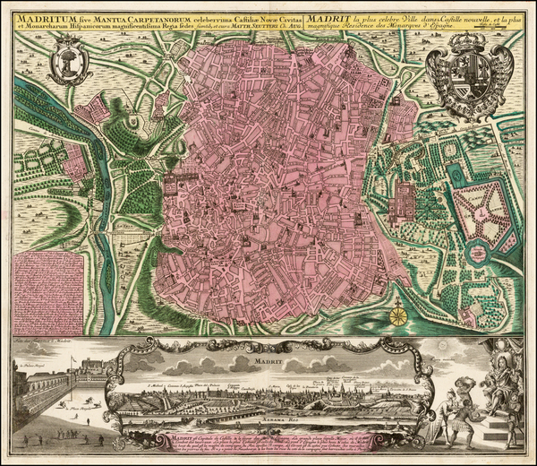 27-Spain Map By Matthaus Seutter