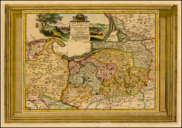 69-Poland, Baltic Countries and Germany Map By Pieter van der Aa