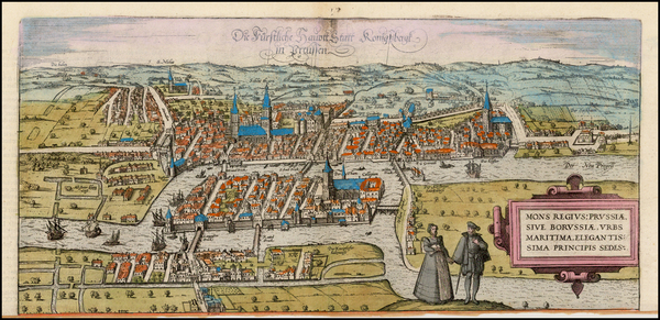 15-Poland, Russia and Germany Map By Georg Braun  &  Frans Hogenberg