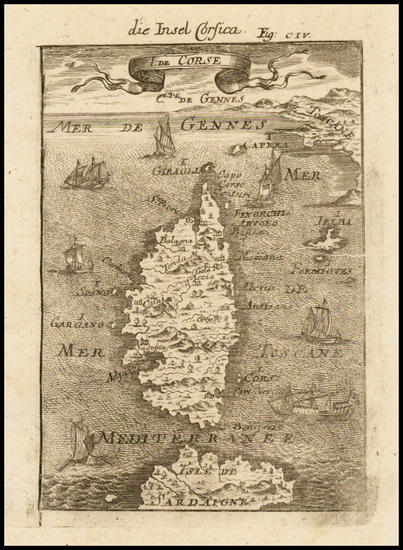 90-France and Balearic Islands Map By Alain Manesson Mallet