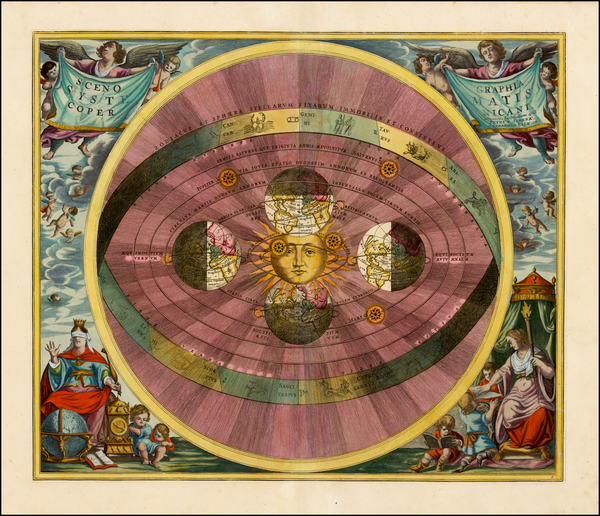 52-Celestial Maps Map By Andreas Cellarius