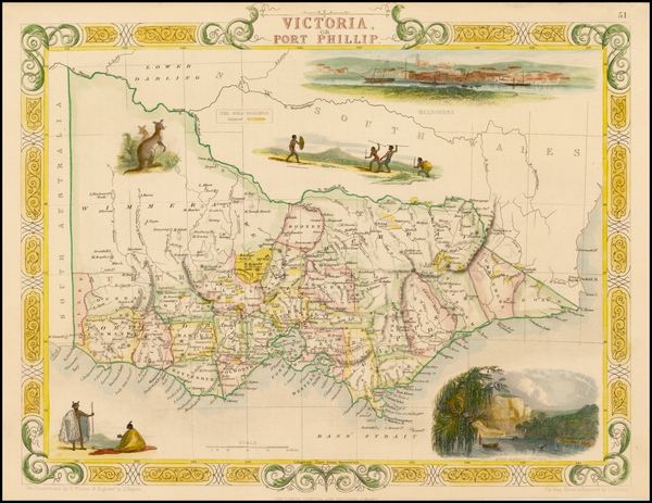 13-Australia Map By John Tallis