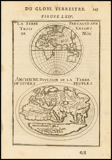 86-World and World Map By Alain Manesson Mallet