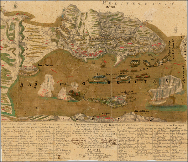 78-British Isles and Spain Map By Johann Michael Probst