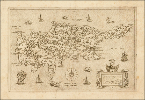 14-Turkey, Balearic Islands and Greece Map By Giovanni Francesco Camocio