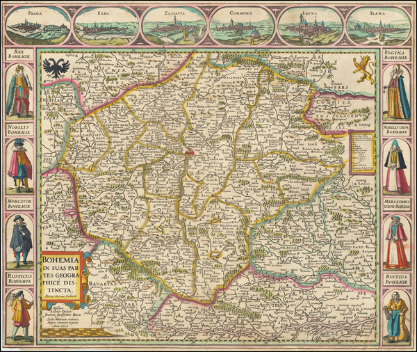 48-Czech Republic & Slovakia Map By Jan Jansson / Petrus Kaerius