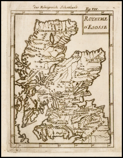 86-Scotland Map By Alain Manesson Mallet