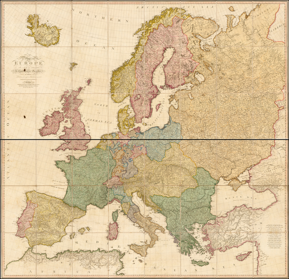 61-Europe and Europe Map By William Faden