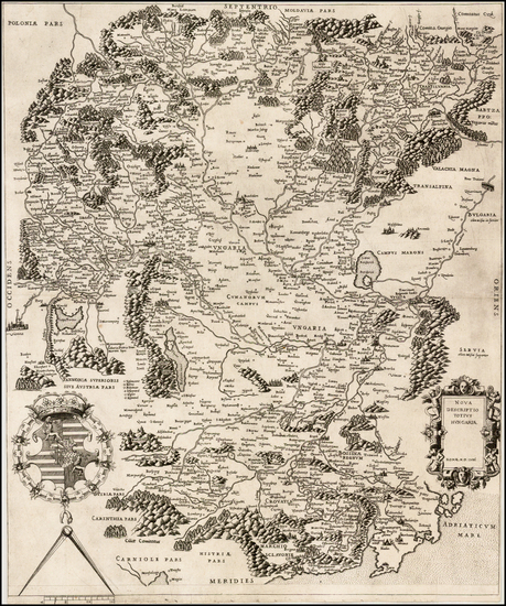 66-Hungary and Balkans Map By Anonymous / Antonio Lafreri