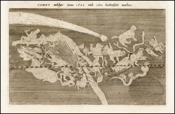 87-Celestial Maps Map By Matthaus Merian