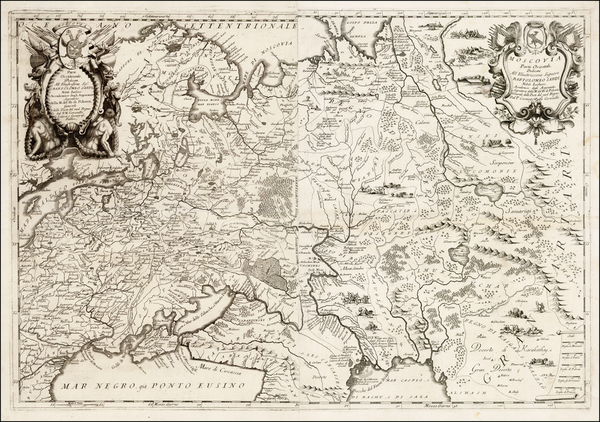 93-Poland, Russia, Ukraine and Baltic Countries Map By Vincenzo Maria Coronelli