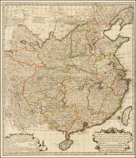 62-China and Central Asia & Caucasus Map By Jean-Baptiste Bourguignon d'Anville