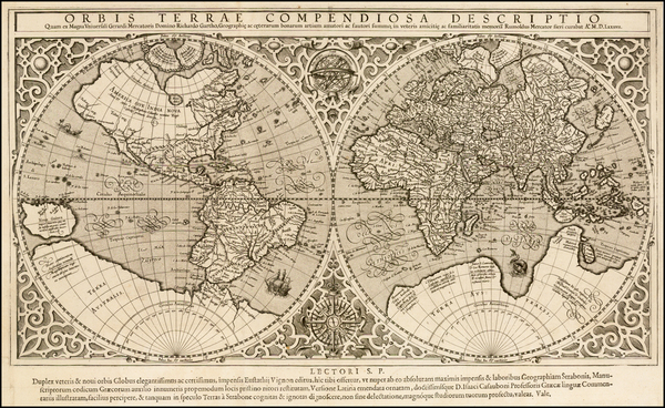 97-World and World Map By Rumold Mercator