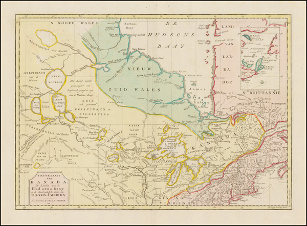 95-Midwest, Canada and Eastern Canada Map By Isaak Tirion